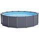 Збірний басейн Intex 26384 GRAPHITE GRAY (478х124 см) з пісочним фільтром, драбиною, підкладкою і тентом
