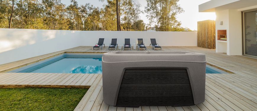 Гідромасажний СПА басейн Feeling, PUR spas, 216х182х87 см, 4 місця(1 з них лежаче), 1000 л Feeling