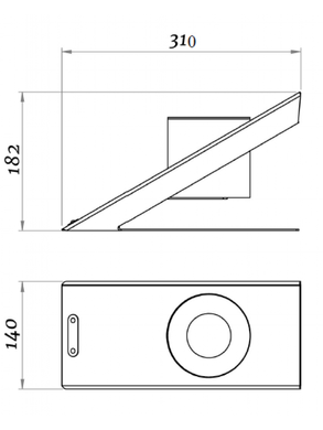 Биокамин Glammfire OBLIQUE SINGLE TABLETOP