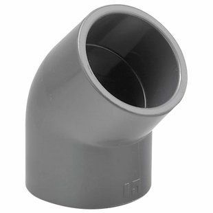 Коліно ПВХ Hidroten 1001088, 45&deg;, d225 мм