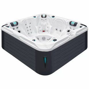 Гидромассажный бассейн Passion Spas Delight (213х213х91 см), Серебристо-белый