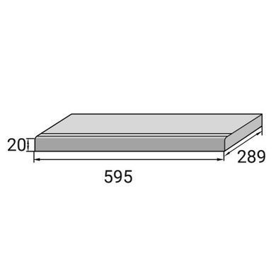 Бортовая плитка прямая Aquaviva Montagna Black, 595x289x20 мм