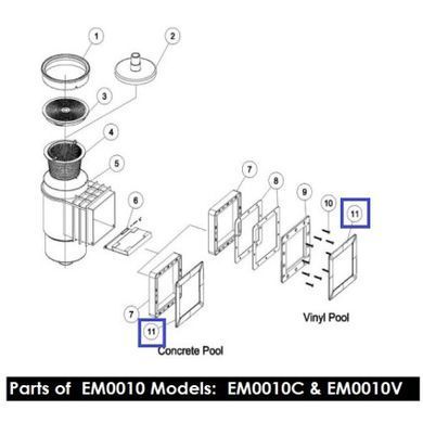 Лицевая рамка скиммера EMAUX Standard EM0010 01051049
