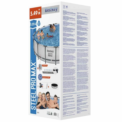 Каркасный бассейн Bestway 56462 (549х122 см) с картриджным фильтром, лестницей и защитным тентом