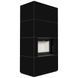 Камін Kratki FLOKI BOX 8 kW &Oslash; 160 в обудові з керамограніту NERO ASSOLUTO