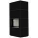 Камін Kratki FLOKI BOX 8 kW &Oslash; 160 в обудові з керамограніту NERO ASSOLUTO