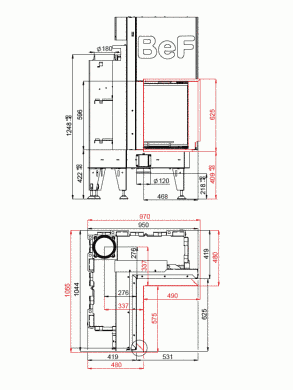 Камінна топка BeF FLAT V 4 L