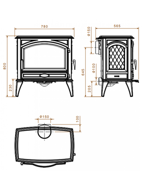 Чавунна піч Dovre 760 WD