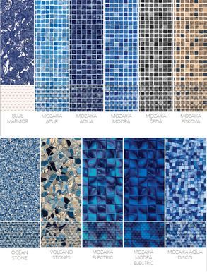 Плівка AV FOL для обробки басейну, серія DECOR &ndash; BLUE MARMOR, 1,5 мм, 1,65 м, Vagner