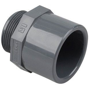 Подвійний адаптер ПВХ Hidroten 1002765, муфта/втулка, НР, d63-75 мм, 2 1/2"