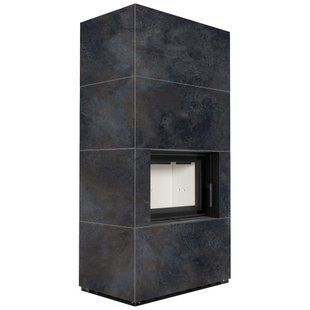 Камин Kratki FLOKI BOX 8 kW &Oslash; 160 в корпусе с керамогранита OSSIDO NERO