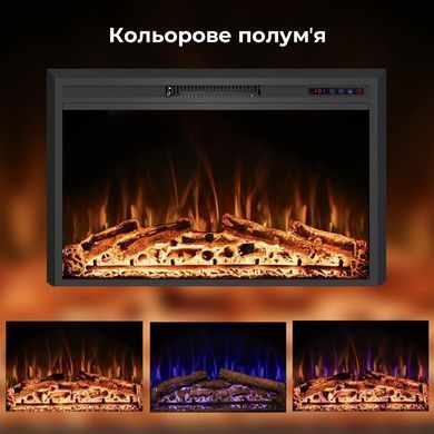 Електрокамін з обігрівом Royal Goodfire Lite 26 (EF26B), з дровами, кольорове полумʼя