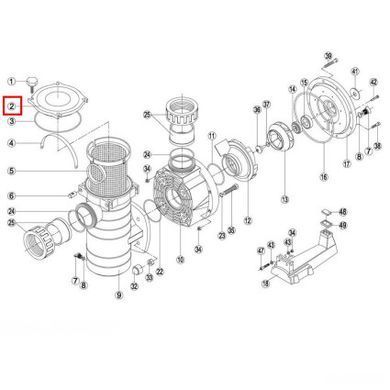 Кришка насоса префільтра KAN (BCP500-1250/BCPG) RPUM0002.07R