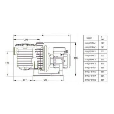 Насос Pentair Water 5P6R SEAW - 0,55 кВт/380-400 В, 14 м3/г, 63 мм /2", морська вода