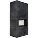 Камін Kratki FLOKI BOX 8 kW &Oslash; 160 в обудові з керамограніту OSSIDO NERO