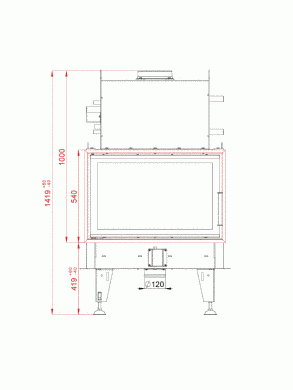 Камінна топка з водяним контуром BeF TWIN 8 N A.II. PASSIVE