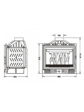 Камінна топка UNIFLAM 600 ECO із шибером