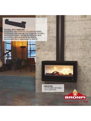 Сталева піч Bronpi CAIRO 90 BOX + KIT-C-CAIRO-BOX