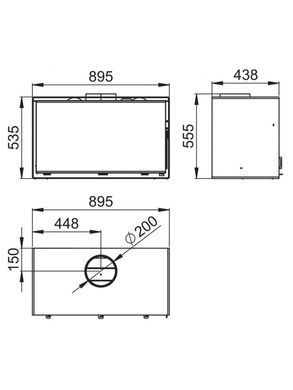 Сталева піч Bronpi CAIRO 90 BOX + KIT-C-CAIRO-BOX