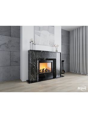 Каминная облицовка Браво Денвер материал Pietra Grey + Nero Marquina