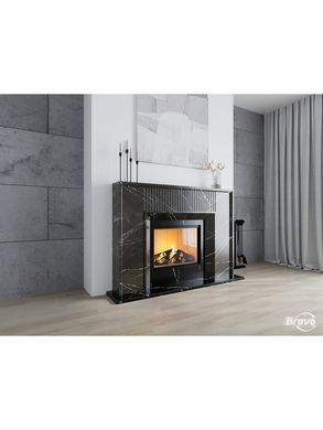 Каминная облицовка Браво Денвер материал Pietra Grey + Nero Marquina