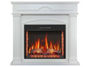 Каминокомплект ArtiFlame Yukon AF28S белый с обогревом и звуком горения огня
