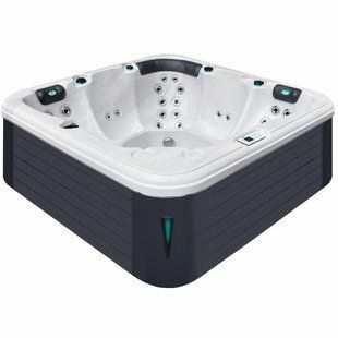 Гидромассажный бассейн Passion Spas Relax (204х204х85 см), Серебристо-белый