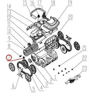 Цилиндрическая шестерня к пылесосу Wybotics WY200, (cylindrical gea №7/WY200)
