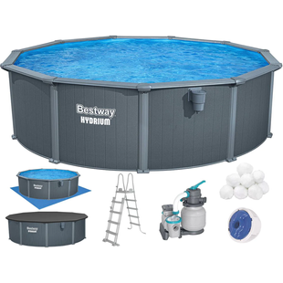 Сборный бассейн Bestway Hydrium 561CU (488х132 см) с песочным фильтром, стремянкой и тентом