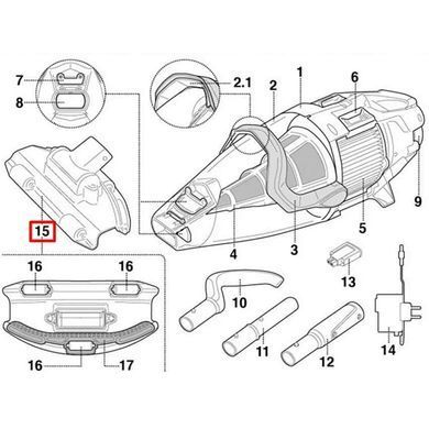 Поворотная всасывающая головка Kokido для пылесоса Voltera 75 EV75CBX/EU