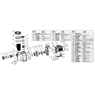 Насос AquaViva LX SWPB300T (380В, 28 м3/год, 3HP)