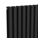 Вертикальний радіатор Ellipse Double 480х1800-8, anticor, чорний муар