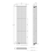 Вертикальний радіатор Ellipse Double 480х1800-8, anticor, чорний муар
