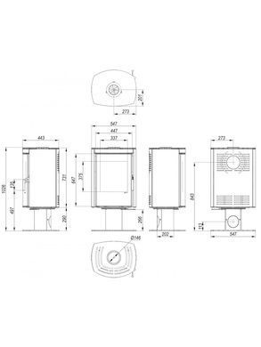 Стальная печь Defro Home CERES TOP Золотой
