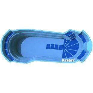 Композитний басейн Arzon Лідер 2 (863*333*110&ndash;160 см)