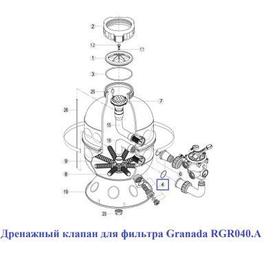 Дренажний клапан для фільтру Granada RGR040.A