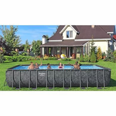 Каркасный бассейн Bestway Grey 561KG (732х366х132 см) с песочным фильтром, тентом и лестницей