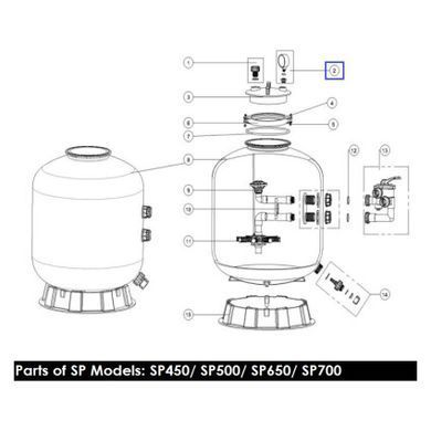 Манометр Emaux PPG50 06021009 пластик