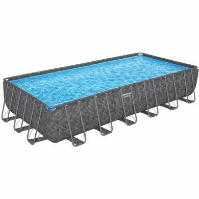 Каркасный бассейн Bestway Grey 561KG (732х366х132 см) с песочным фильтром, тентом и лестницей