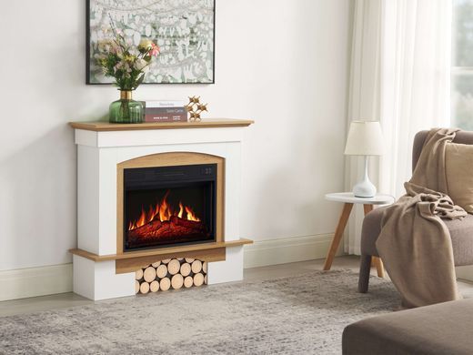 Електрокамін ArtiFlame Woodley AF23S білий/дуб натуральний