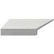 Угловой Г-образный элемент бортовой плитки Aquaviva Granito Light Gray, 595x345x50(20) мм (левый/45&deg;)
