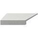 Угловой Г-образный элемент бортовой плитки Aquaviva Granito Light Gray, 595x345x50(20) мм (левый/45&deg;)