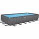 Каркасный бассейн Bestway Grey 561KG (732х366х132 см) с песочным фильтром, тентом и лестницей