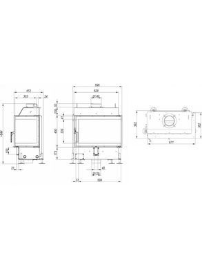 Каминная топка Defro Home IMPULS SM BL Basic