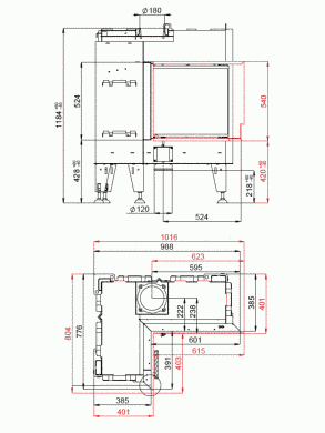 Каминная топка BeF FLAT V 6 L