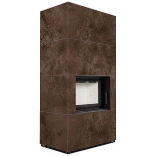 Камин Kratki FLOKI BOX 8 kW &Oslash; 160 в корпусе с керамогранита OXIDE MORO