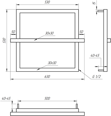 Сушка для рушників Genesis-Aqua One 63x53 см