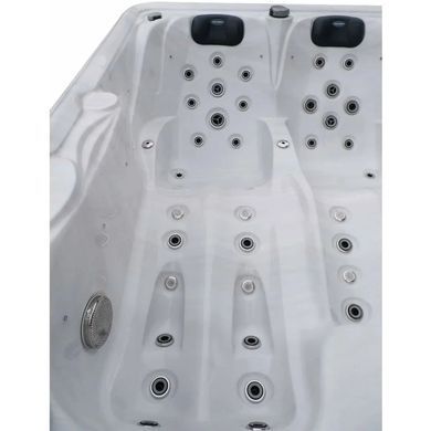 Гідромасажний басейн Aquajoy Bali (210х160х77 см), Сріблясто-білий мармур