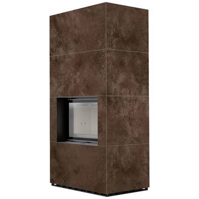 Камін Kratki FLOKI BOX 8 kW &Oslash; 160 в обудові з керамограніту OXIDE MORO
