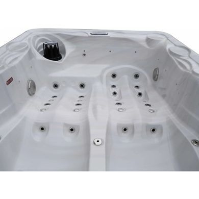 Гідромасажний басейн Aquajoy Bali (210х160х77 см), Сріблясто-білий мармур